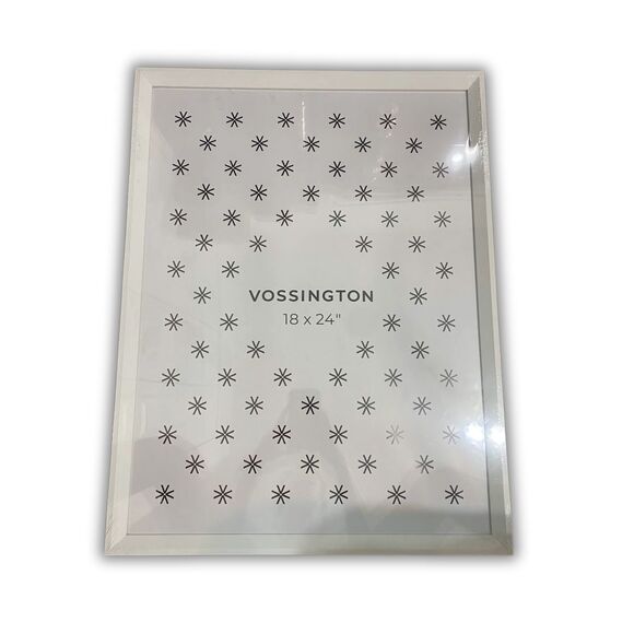 18x24 White Picture Frame – Beveled Modern Design – Wall Mount Photo or Art Disp - Picture 4 of 9